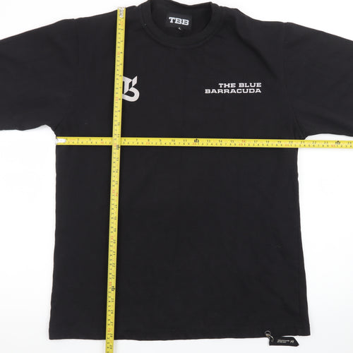 TBB Men's Black Graphic Cotton Crew Neck T-Shirt Size M