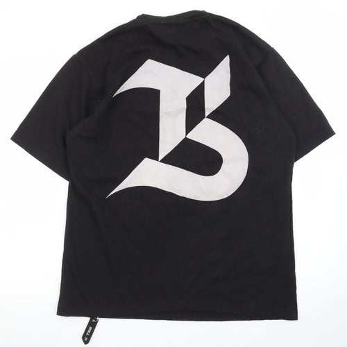 TBB Men's Black Graphic Cotton Crew Neck T-Shirt Size M