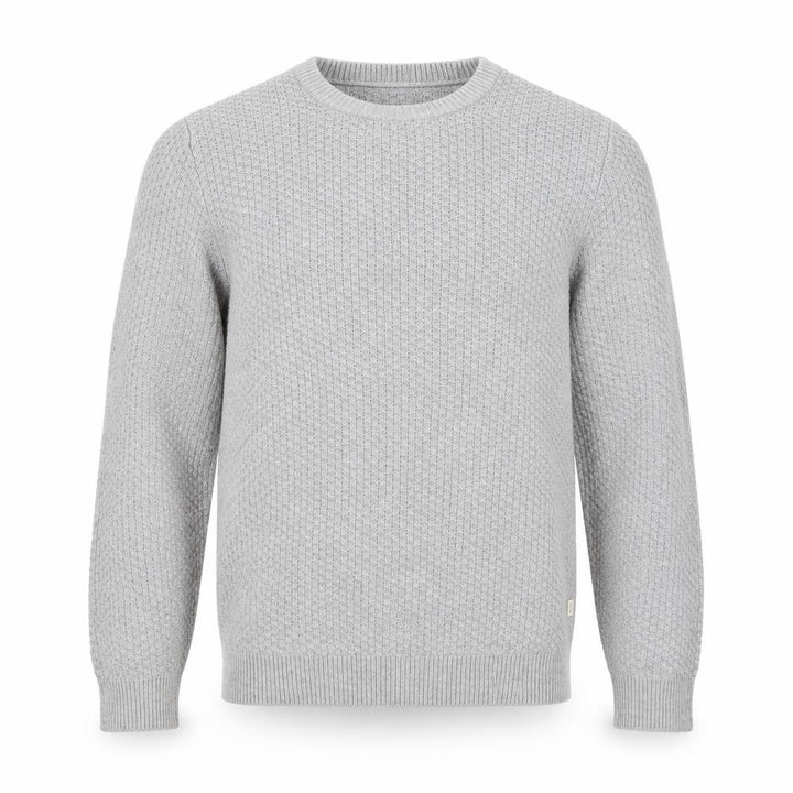 FatFace Men's Grey Waffle Knit Cotton Wool Pullover Jumper Size M