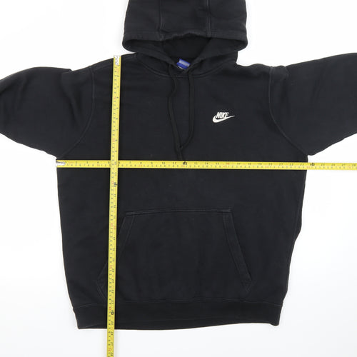 Nike Men's Black Pullover Hoodie L Fleece Logo Sportswear