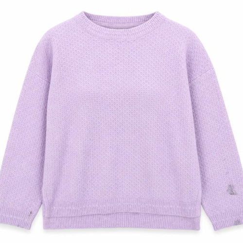 Fat Face Women Purple Knit Jumper UK 14 Crew Neck Long Sleeve