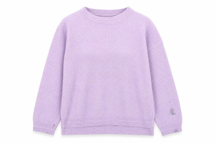 FatFace Women Purple Knit Jumper UK 14 Crew Neck Long Sleeve