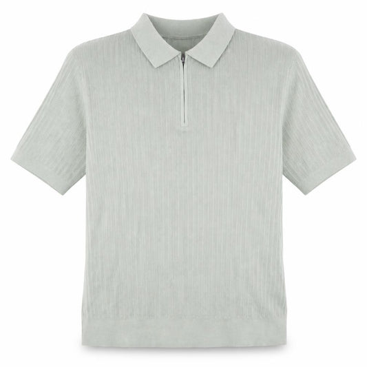 Marks and Spencer Men's Green Cotton Polo Shirt M Zip Neck