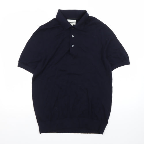 Marks and Spencer Autograph Men's Navy Merino Wool Polo L Regular