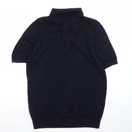 Marks and Spencer Autograph Men's Navy Merino Wool Polo L Regular