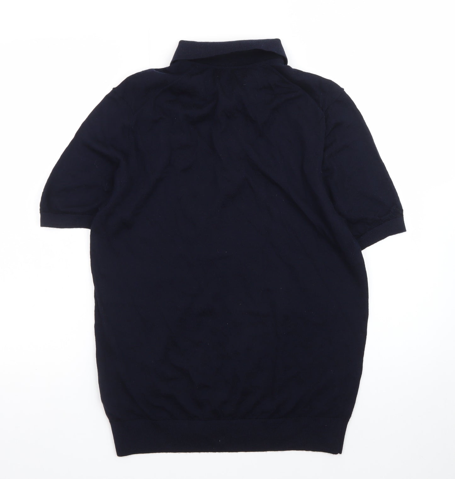Marks and Spencer Autograph Men's Navy Merino Wool Polo L Regular