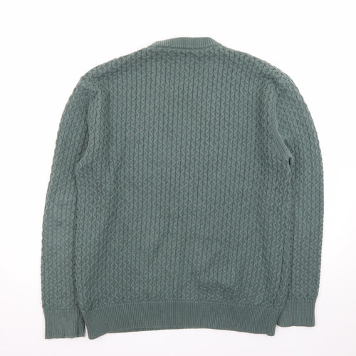Next Men’s Green Cable-Knit Crew Neck Jumper Size L