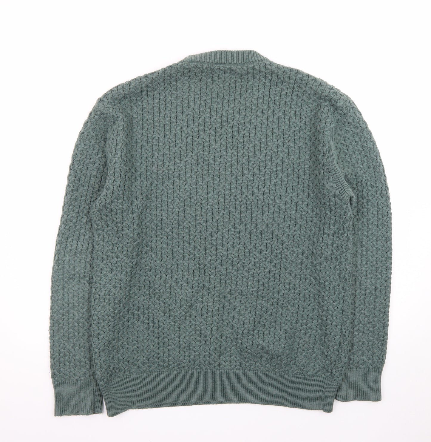 Next Men’s Green Cable-Knit Crew Neck Jumper Size L