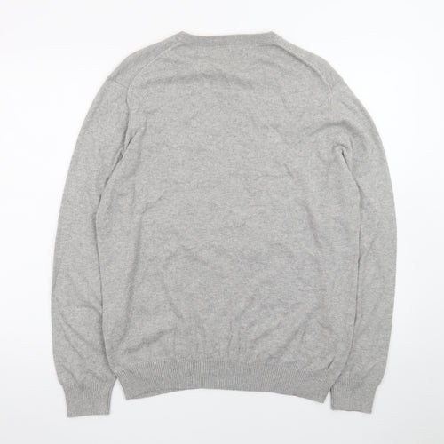 Charles Tyrwhitt Men's Grey Wool Crew Neck Jumper M