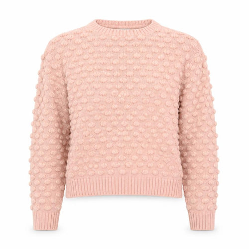 Miss Selfridge Women Pink Bobble Knit Jumper UK 10 Crew Neck Pullover