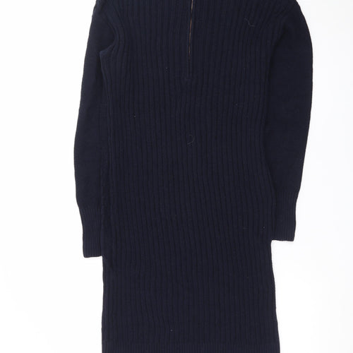 Next Women Black Jumper Dress Medium Knit Long Sleeve Winter Style