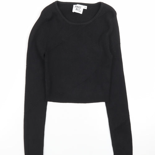 Princess Polly Women's Black Slim Fit Knit Jumper S