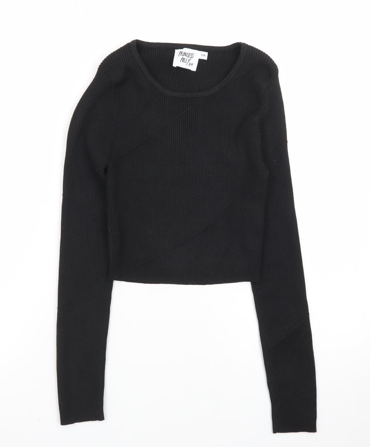 Princess Polly Women's Black Slim Fit Knit Jumper S