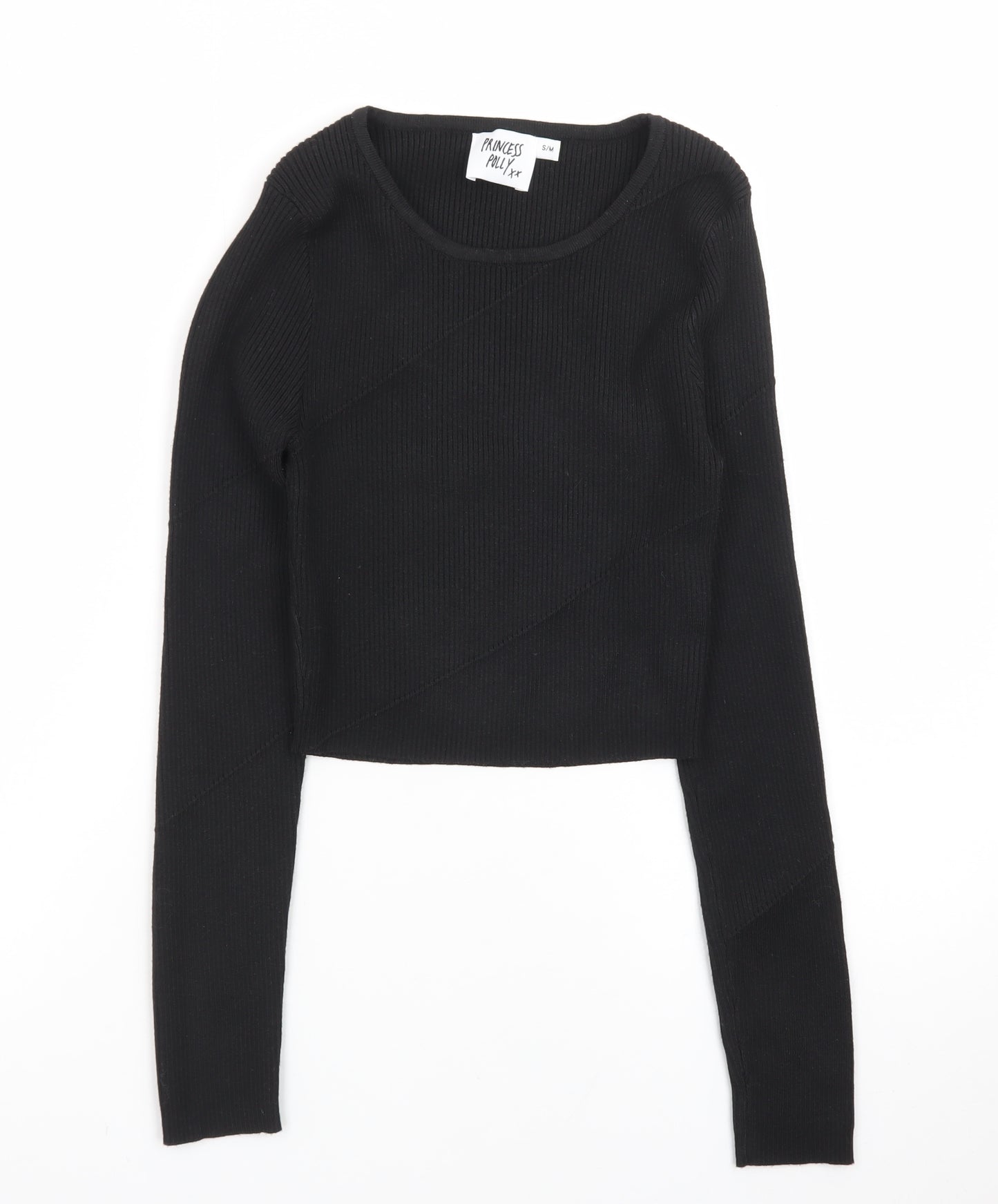 Princess Polly Women's Black Slim Fit Knit Jumper S