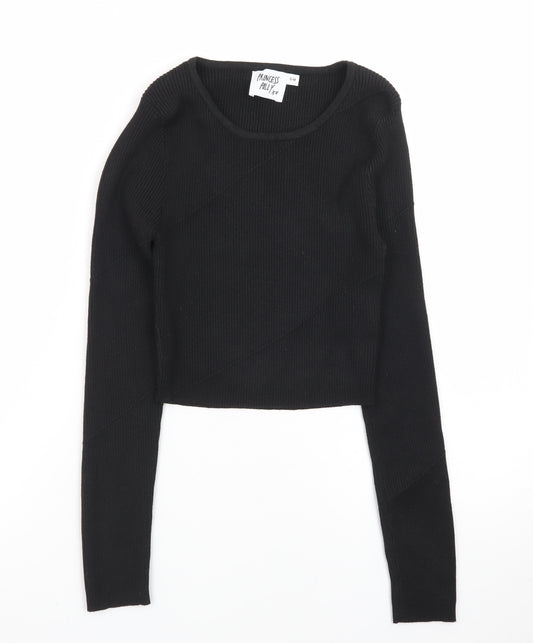 Princess Polly Women's Black Slim Fit Knit Jumper S