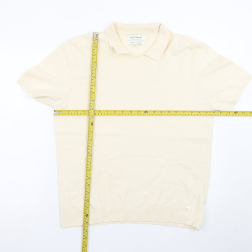 Marks and Spencer Autograph Men's Beige Supima Cotton Polo Shirt L