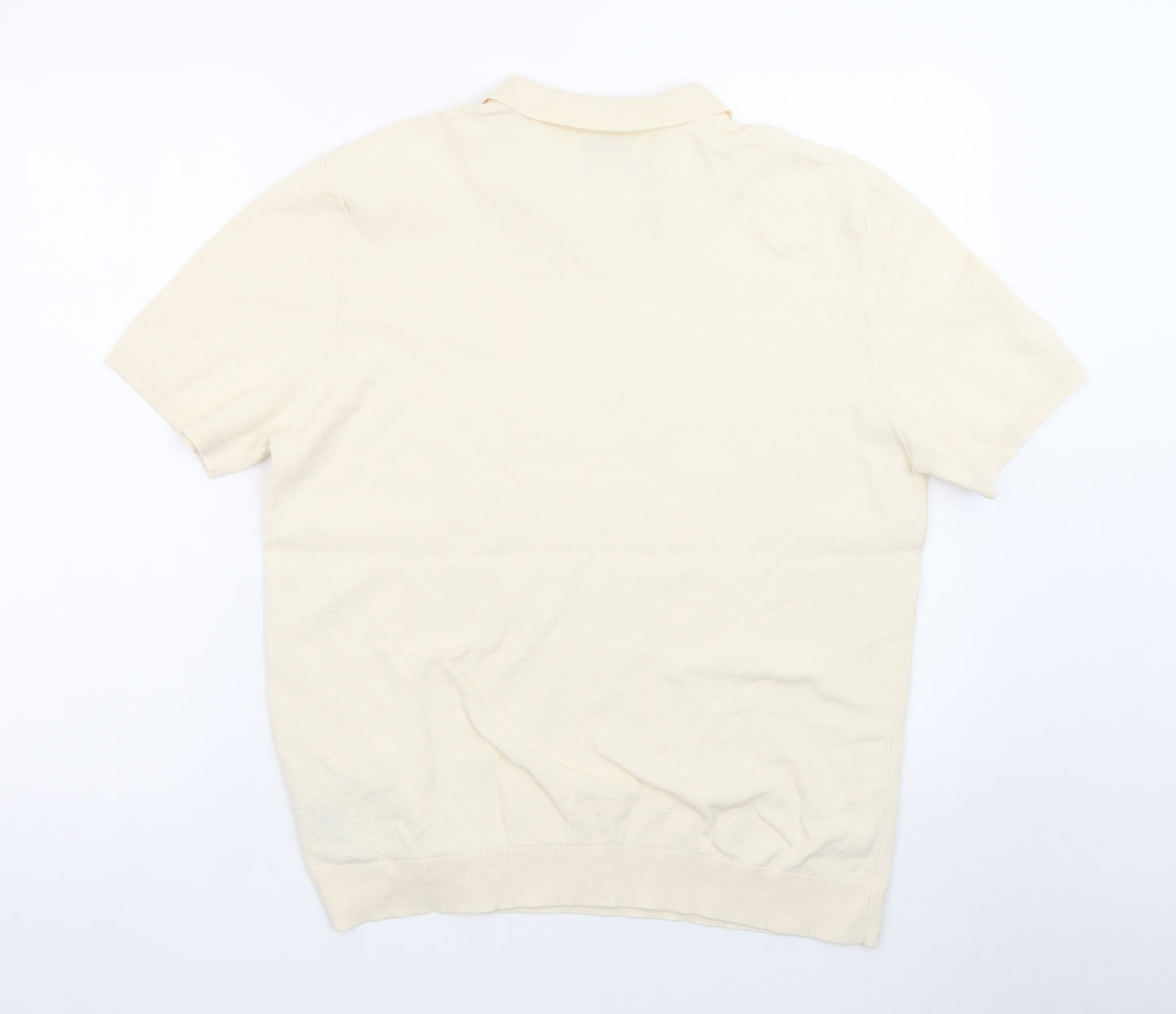 Marks and Spencer Autograph Men's Beige Supima Cotton Polo Shirt L