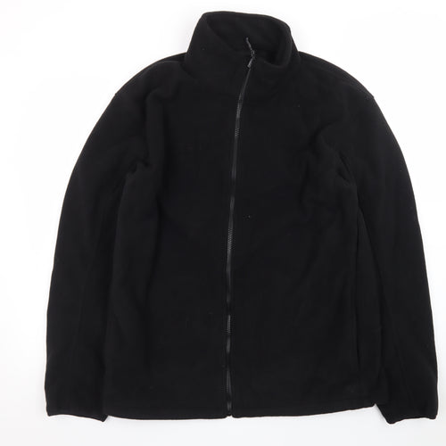 Crane Trail Men's Black XL Fleece Jacket Full Zip Lightweight Outdoor