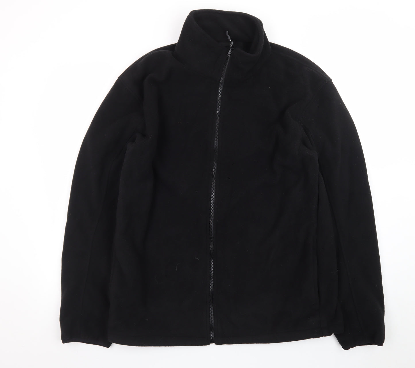 Crane Trail Men's Black XL Fleece Jacket Full Zip Lightweight Outdoor