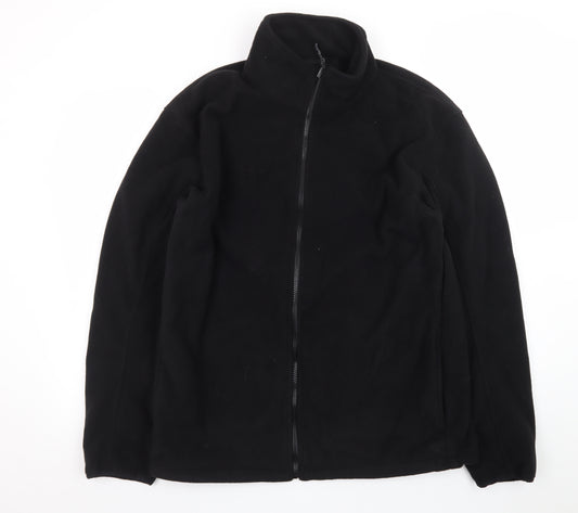 Crane Trail Men's Black XL Fleece Jacket Full Zip Lightweight Outdoor
