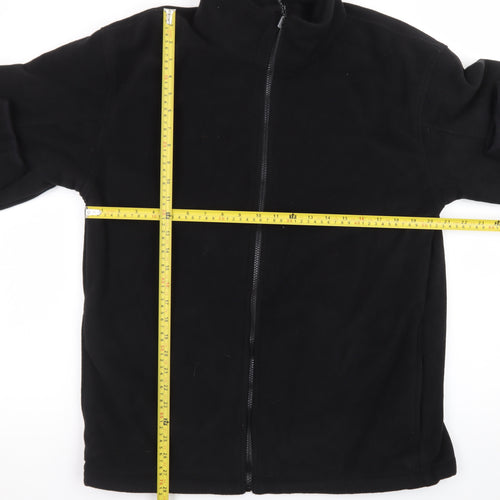 Crane Trail Men's Black XL Fleece Jacket Full Zip Lightweight Outdoor