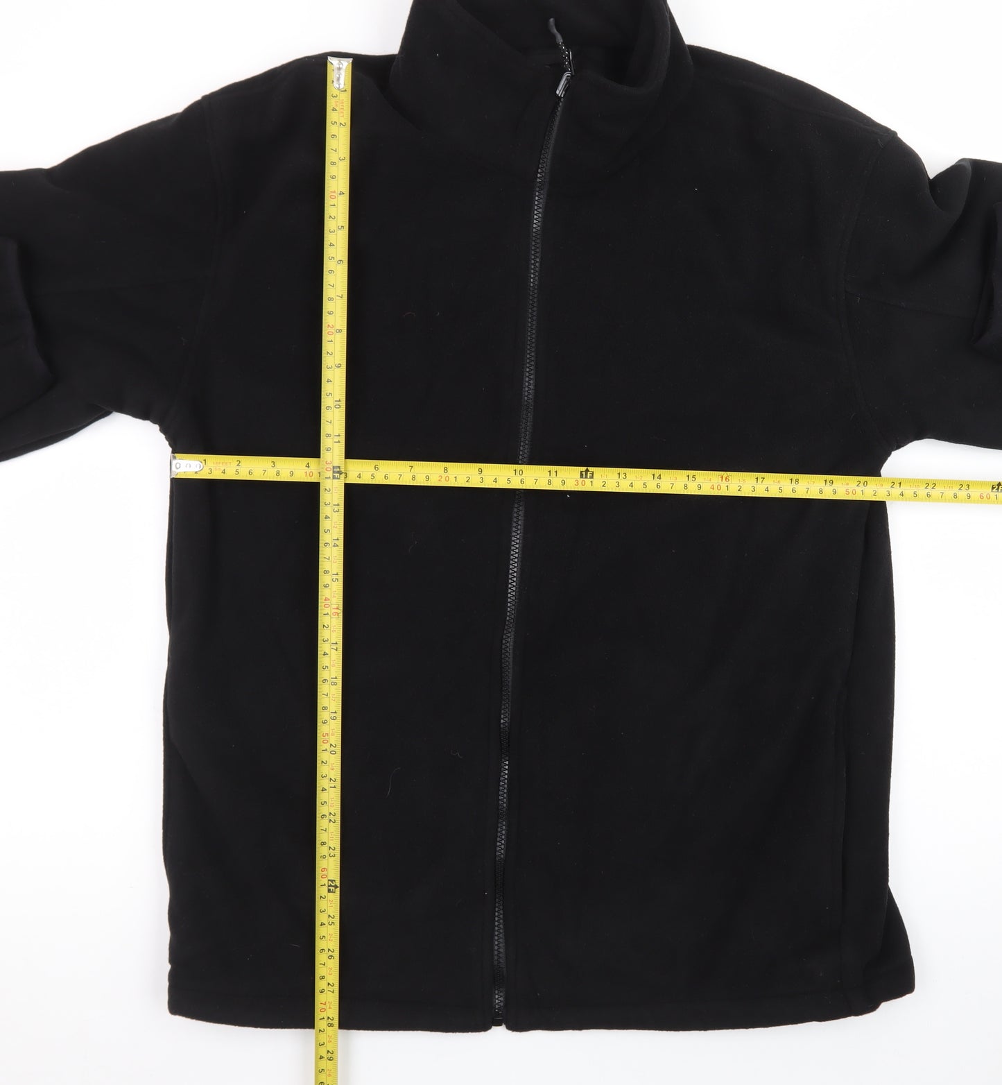 Crane Trail Men's Black XL Fleece Jacket Full Zip Lightweight Outdoor