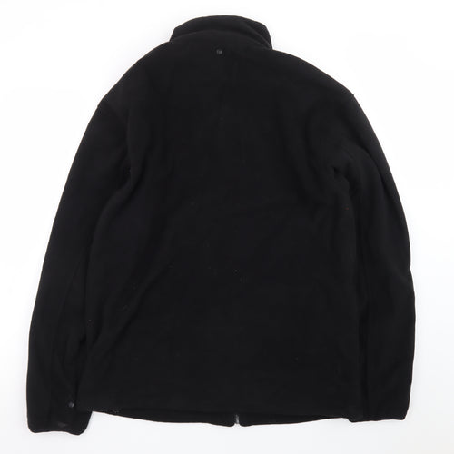 Crane Trail Men's Black XL Fleece Jacket Full Zip Lightweight Outdoor
