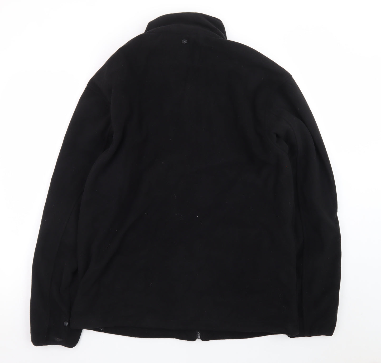Crane Trail Men's Black XL Fleece Jacket Full Zip Lightweight Outdoor