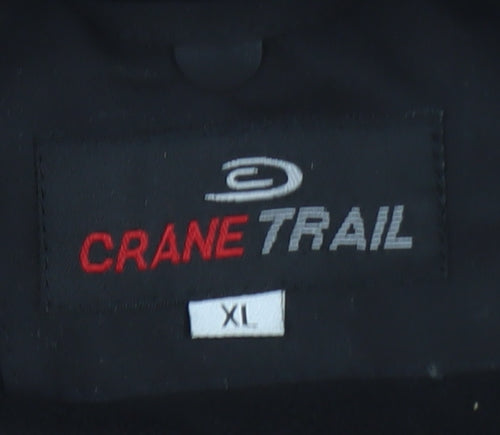 Crane Trail Men's Black XL Fleece Jacket Full Zip Lightweight Outdoor