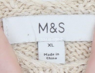 Marks and Spencer Women’s Beige Knit V-Neck Camisole Tank Top XL