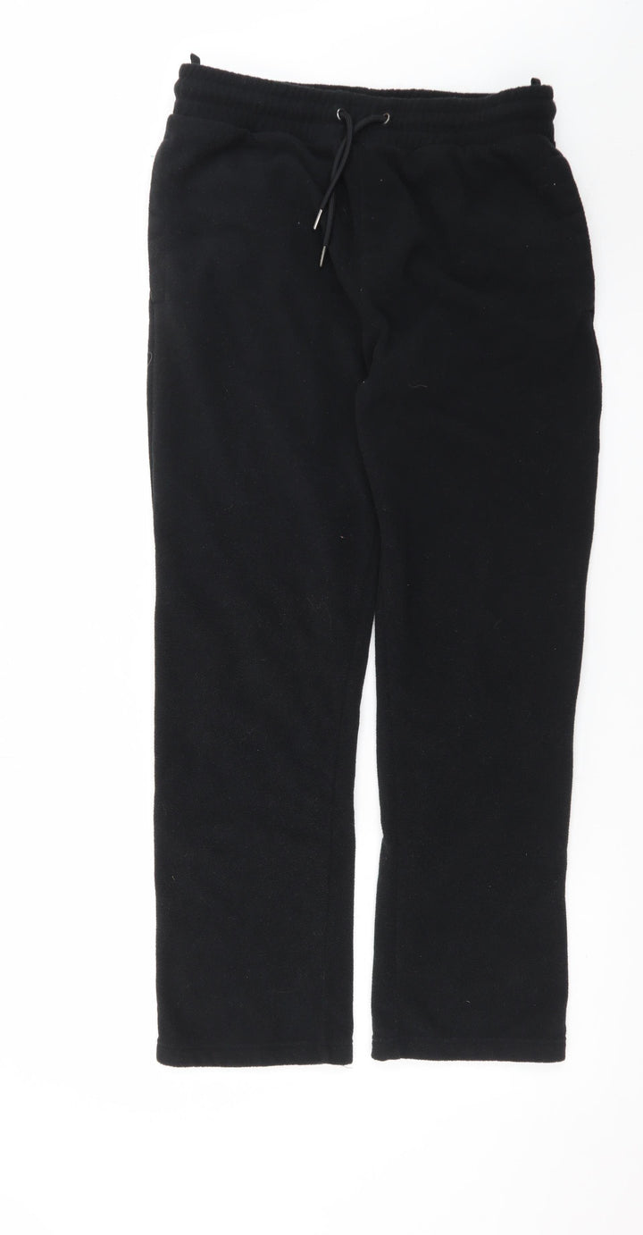 Marks and Spencer Men's Black Fleece Sweatpants Small Regular Fit