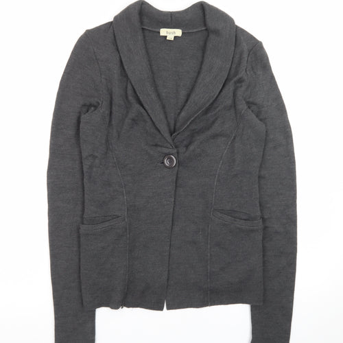 Hush Women's Grey Wool Blend Long Sleeve Cardigan S