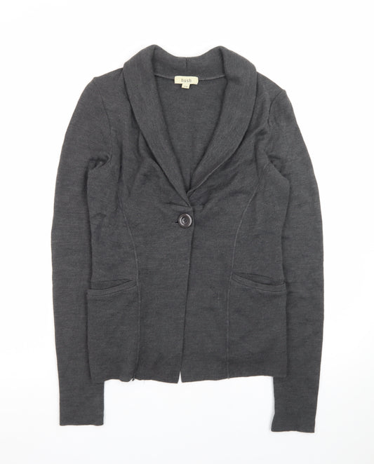 Hush Women's Grey Wool Blend Long Sleeve Cardigan S