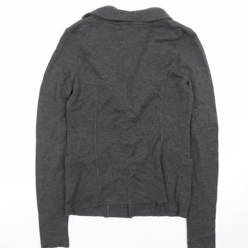 Hush Women's Grey Wool Blend Long Sleeve Cardigan S