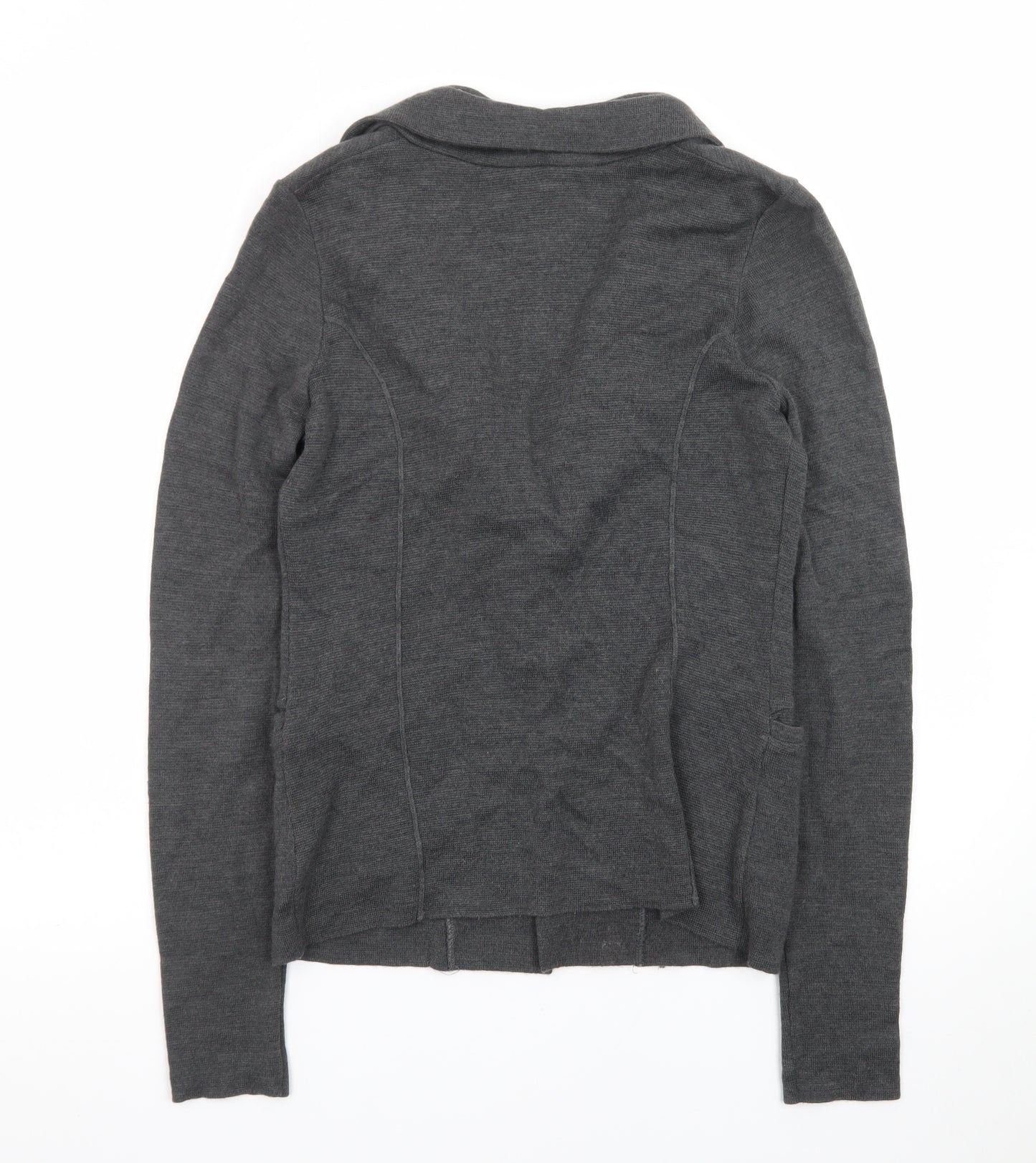 Hush Women's Grey Wool Blend Long Sleeve Cardigan S