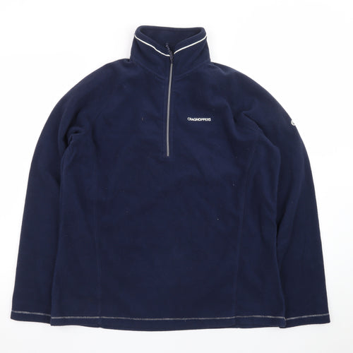 Craghoppers Men's Blue Fleece 1/4 Zip Pullover Sweatshirt L