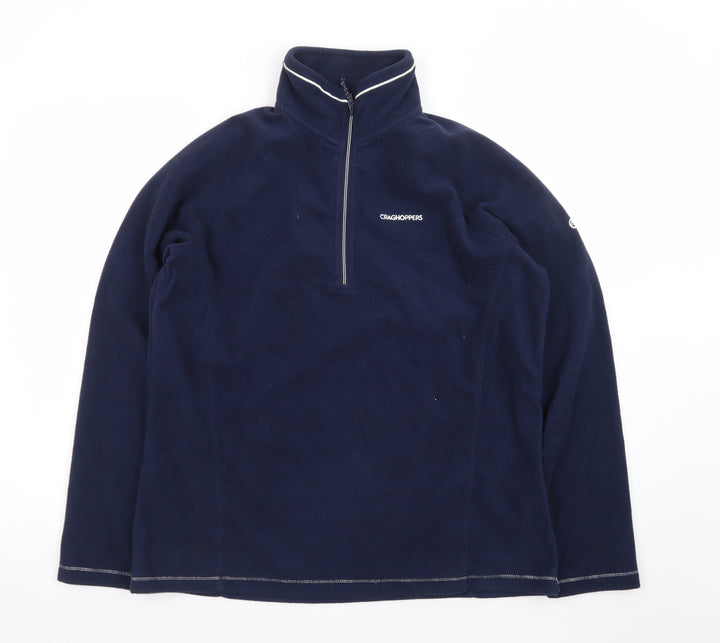 Craghoppers Men's Blue Fleece 1/4 Zip Pullover Sweatshirt L