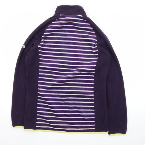 Craghoppers Women's Purple Stripe Fleece 1/2 Zip Pullover UK 12