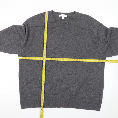 Marks and Spencer Autograph Women Grey Pure Cashmere Crew Neck Jumper Size 20