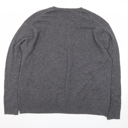 Marks and Spencer Autograph Women Grey Pure Cashmere Crew Neck Jumper Size 20