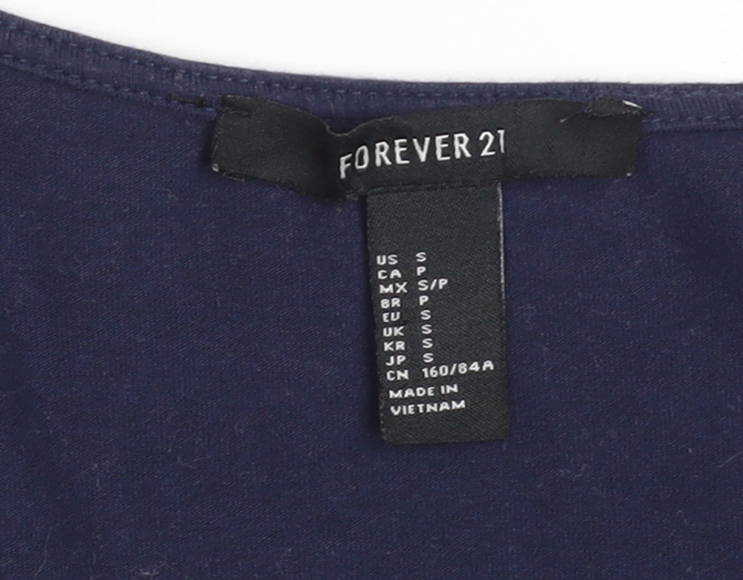 Forever 21 Women's Blue Fit & Flare Bow Knee Length Dress Size S