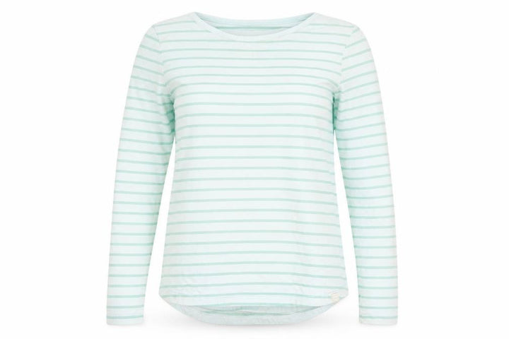 FatFace Womens Blue Stripe Cotton Long Sleeve T-Shirt Size 8