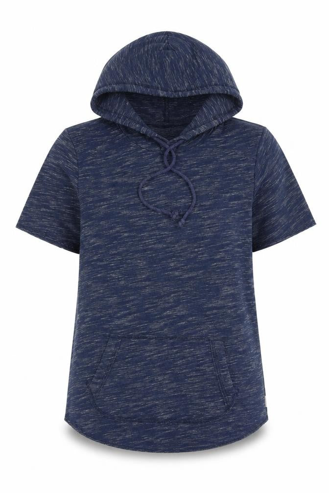 Hollister Womens Navy Short Sleeve Pullover Hoodie Size S