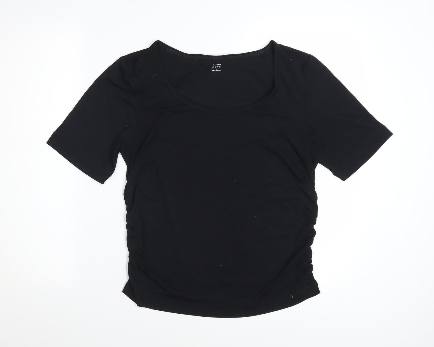 Marks and Spencer Good Move Women's Black Size 16 Stretch Active T-Shirt