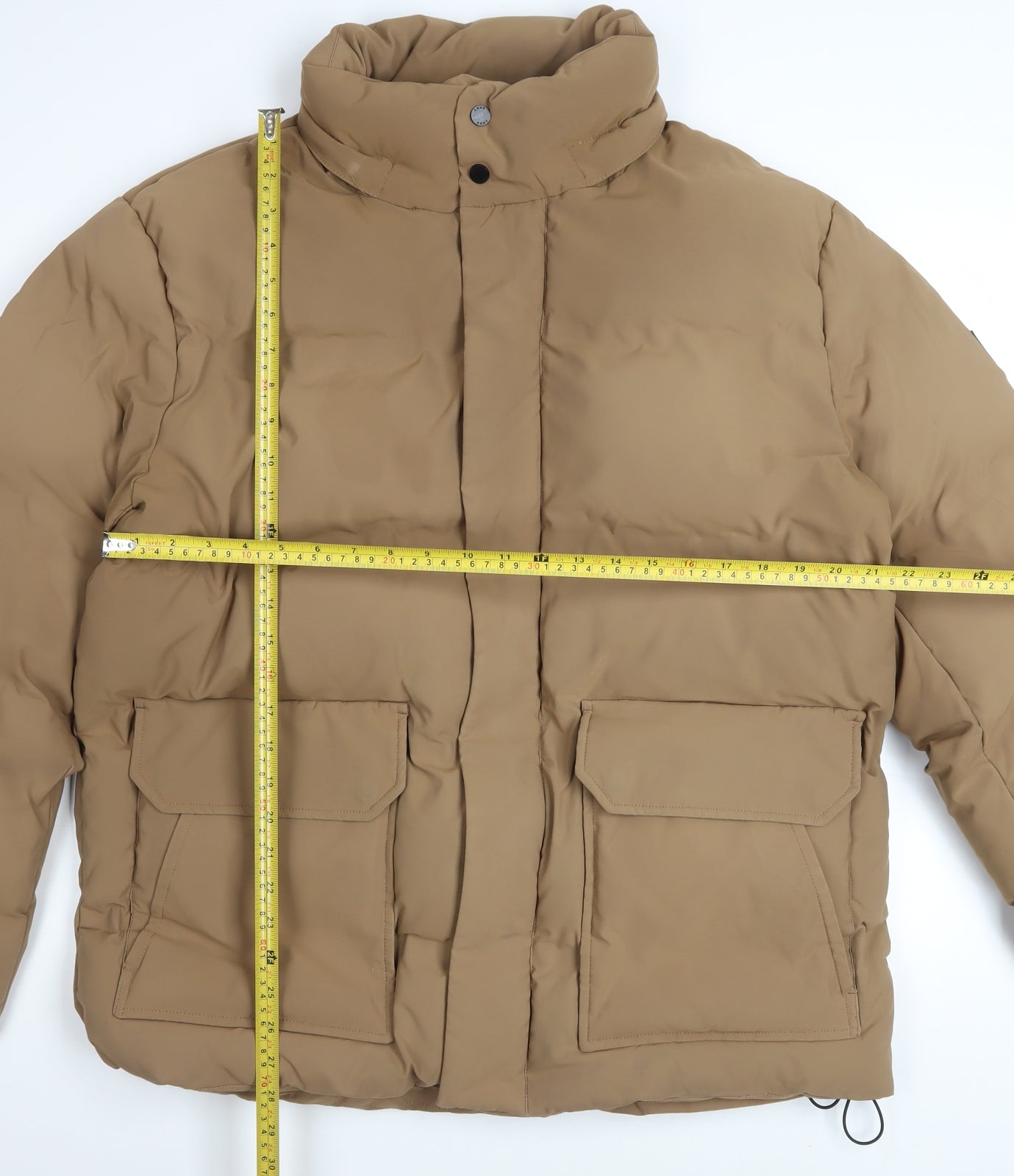 DKNY Men's Brown L Puffer Jacket Polyester Insulated Winter Coat
