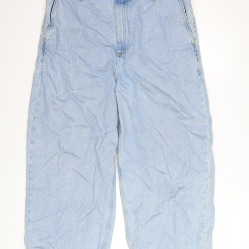 Jigsaw Womens Blue Cropped Relaxed Fit Denim Jeans Size 30