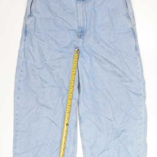 Jigsaw Womens Blue Cropped Relaxed Fit Denim Jeans Size 30