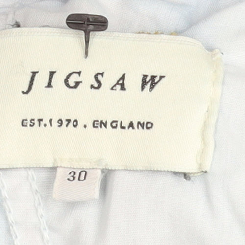 Jigsaw Womens Blue Cropped Relaxed Fit Denim Jeans Size 30