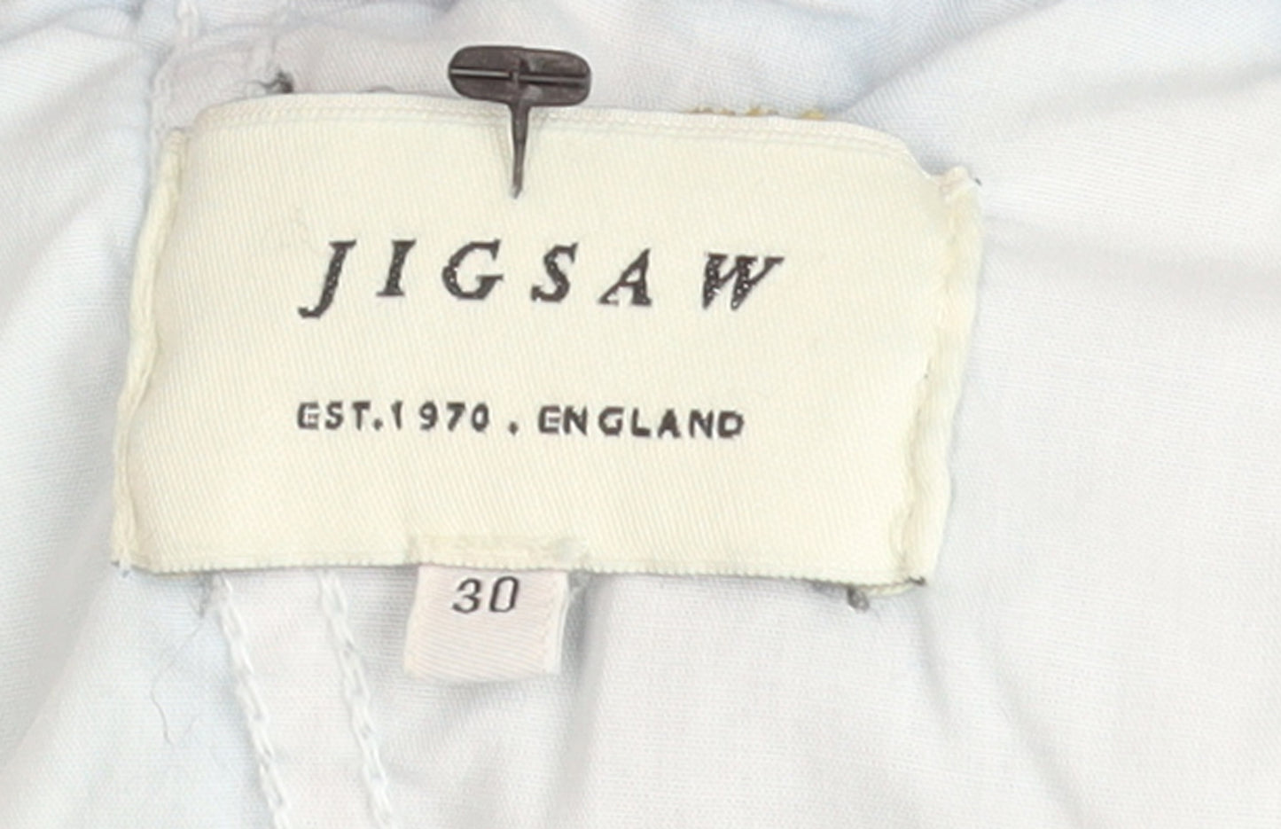 Jigsaw Womens Blue Cropped Relaxed Fit Denim Jeans Size 30