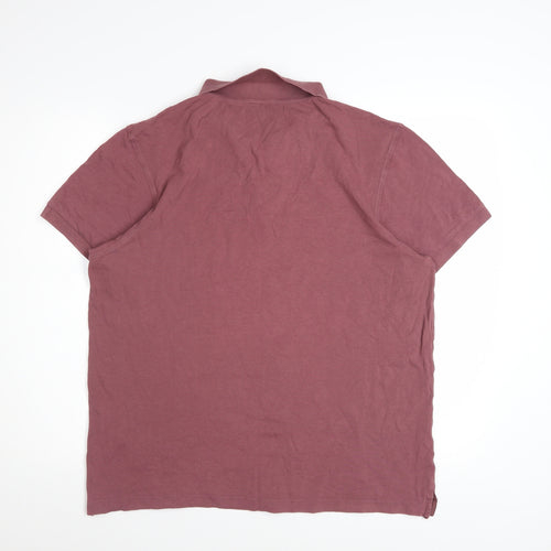 Sunspel Men's Brown XL Cotton Polo Shirt Short Sleeve Casual